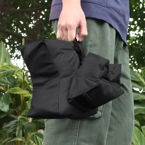 Person holding Range Ready Outdoor Shooting Rest Bags With Front And Rear Support For Rifle And Shotgun Sandbag Stand Holders