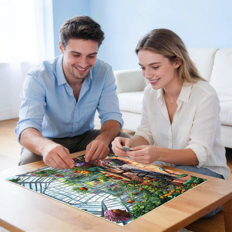 Chill 500 Piece Jigsaw Puzzle For Adults With A Colorful Greenhouse Garden Scene And Vibrant Plants, Ideal Home Wall Decor And Gift For Adults, Teens, And Seniors Finished Size 20.5 X 15 Inches