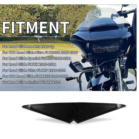 Headlight Eyebrow Eyelid Upper Trim Bezel Cover For Road Glide 2015 Up Matte Black Visor Decoration Sticker Slick Upgrade