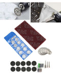 88 Piece Electric Sander Accessory Kit with circular saw blades, sandpaper, grinding discs, 8 hole saw blades, high speed steel bits, resin sheets.
