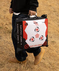 Person carrying Durable Portable Bag Archery Target 40x40 With High Density Core And Removable Inner Core Refills For Recurve And Compound Bow