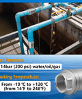 Boltigen 1-inch stainless steel spring check valve on blue water piping