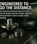 Front Wheel Hub Repair Kit WH930583K for 2007-2016 Acura Honda CR-V RDX displayed with car in dark garage.