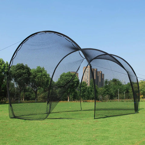 20 Ft Freestanding Batting Cage Backyard Baseball And Softball Practice With Portable Hitting Net And Frame Easy Setup Durable 5 Ply Net