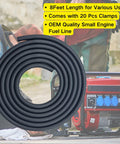 Gas Line Hose Kit With Eight Foot Length Three Sixteenth Inch ID Twin Layer Built Tough Oil Resistant Hose Coiled with Generator