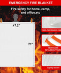 Top Shelf Two Pack Emergency Fire Blanket Measuring Forty Seven By Seventy One Inches X Large fiberglass fire safety blanket 47.2x71in.