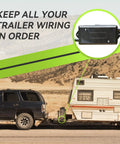 Rock Solid 7 Way Trailer Cord And 8 Foot Wiring Harness With 7 Gang Junction Box Kit. Wiring harness attached to a trailer.