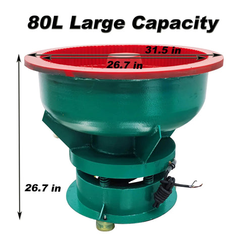 Heavy Duty Vibration Grinder And Electric Polisher Machine Built Like A Tank For Serious Deburring And Precision Chamfering Work Comes Loaded With An Eighty Liter Polyurethane Barrel.
