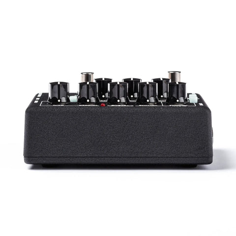 Front view of Stage Ready Bass D.I. Plus Preamp And Distortion DI with Gain, Volume, and Blend, featuring controls and inputs