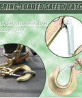 Two Pack Half Inch Clevis Slip Hooks With Safety Latch Forged G70 Steel Heavy Duty Trailer Towing Winches For Secure Load Control