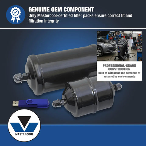 Certified Replacement Filter Pack For Commander Series Machines 1100 2100 3100 OEM Approved Filtration shown with blue USB drive