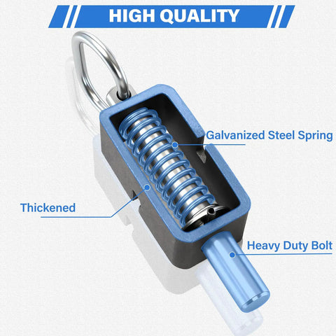 Heavy Duty 4 Pack Weld On Spring Gate Latches No Nonsense Outdoor Fence Hardware Built Like A Tank showing galvanized steel spring and thickened bolt.