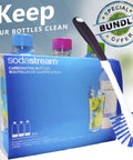 3 Pack Reusable 1 Liter Sparkling Water Bottles For Soda Makers With Hermetically Sealed Caps Keep Carbonation Longer Includes Gift Kidscare 14 Inch Bottle Cleaning Brush For Easy Cleaning