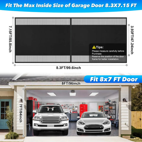 Magnetic Screen Door With Privacy Shield Hands Free Auto Close Snaps Shut Behind You For Total Privacy Black 196 By 86 Inches Easy Install
