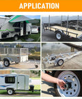 Various trailers showcasing applications for Heavy Duty Double Pack Trailer Wheel Bearing Kits Featuring L44649 L44610 Parts.