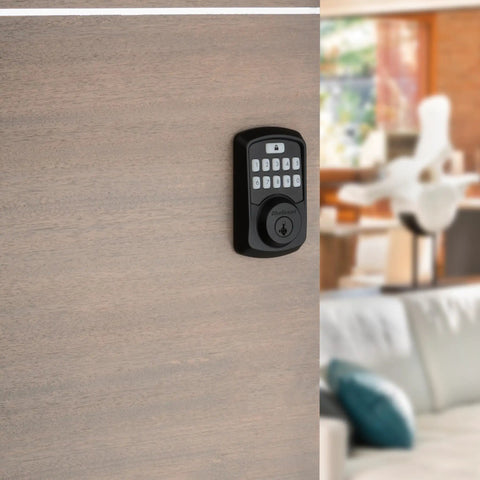 Game Changing Bluetooth Programmable Keypad Door Lock Deadbolt Featuring Smartkey Security And Crisp Iron Black Finish Stress Free App Control For Dope Home Protection And Locked Down Daily Vibes