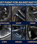Gloss Black Rim Touch Up Paint Kit for Wheels Rim Paint Pen to Fix Curb Rash and Scratches Universal Enamel for Alloy Rims