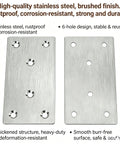 40 Pieces Stainless Steel Flat Mending Plates For Furniture Repair And Reinforcement Three And One Eighth By One Point Six Inch Heavy Duty Straight Braces