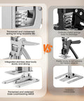 Comparison of Heavy Duty Stainless Steel Arm Jacks, Set Of Two with ordinary tools, highlighting sturdy design and load capacity.