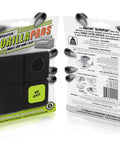 Non Slip GorillaPads 2 Inch Square Furniture Pads Grippers Set Of 8 Black Leg Floor Protectors packaging front and back view.