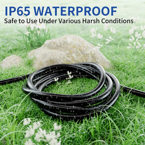 15 Ft Outdoor Extension Cord With 3 Outlets Waterproof Grounded Power Strip That Is Plug And Play for garden patio camping
