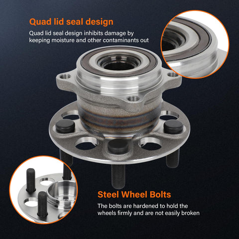 Rear Left And Right Wheel Bearing And Hub Assembly For Honda Pilot And Acura MDX OE 512629 with ABS Tone Ring Sensor