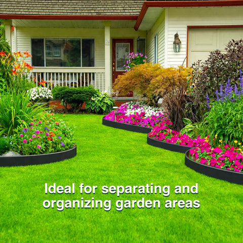 1.5 Inch Landscape Edging Kit With 100 Feet Total No Dig Lawn Border, organizing garden flower beds with decorative edges