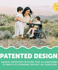 Go With Me Venture Portable Toddler Chair On The Go With Sun Canopy For Indoor And Outdoor Use, seated family outdoors
