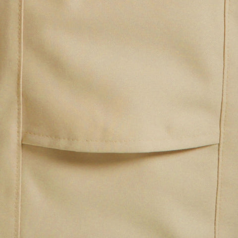 Close-up of 108 Inch Patio Table Cover With Umbrella Hole For Rectangular And Oval Tables Pebble Color Outdoor Table Cover Fits 6 Chairs