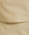 Close-up of beige Gardelle fabric system on Veranda Water-Resistant 56 Inch Rectangular Fire Pit Table Cover for Outdoor Use.