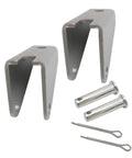 2-pack heavy-duty steel mounting brackets for linear actuator, with two pins and looped wires.