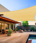 8x10 Sand Shade Sail Canopy For Patio And Backyard, 185GSM HDPE Fabric, Blocks Up To 95 Percent UV, Breathable And Durable