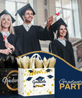 Two Pack 13 Inch Graduation Gift Bags With Tissue Paper Reusable Nonwoven Gift Bags With Handles 12.8 X 10.2 X 6.3 Inch Size displayed