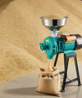Electric Grain Mill And Spice Grinder For Dry Grains, Coffee Beans, Cereals And Pepper, 1500W Cast Iron Pulverizer with grains.