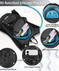 Hydration Backpack With 2L Leak-Proof Water Bladder showing multi-function storage and compartments