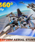 Kids 2.4GHz RC Drone Plane With 360 Degree Flips And Sick Aerial Stunts Remote Control Airplane And Helicopter Fighter Jet Toy