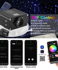 Starlight Headliner Kit For Car Interior With 450 Fiber Optic Strands, 13.1 Ft Run, App Control Displayed on Phones