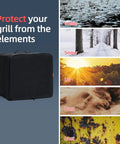Waterproof Outdoor Pizza Oven Cover For Ninja OO101 Woodfire 8 In 1 Oven Windproof Design With Adjustable Drawstrings And Elastic