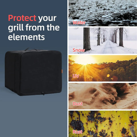 Waterproof Outdoor Pizza Oven Cover For Ninja OO101 Woodfire 8 In 1 Oven Windproof Design With Adjustable Drawstrings And Elastic