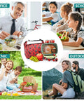 Collage of Cowboy Themed Lunch Bag For Women And Men used in office, school, picnic, and outdoor settings.