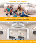 Family in living room with 60W Equivalent LED Filament Candelabra Bulbs E12, Daylight White 5000K, no flicker comparison