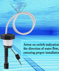 Plug And Play Flow Switch Replacement Part For Salt Generator Cells IC20 IC40 IC60 IC15 520736 Compatible, black sensor switch with white cable