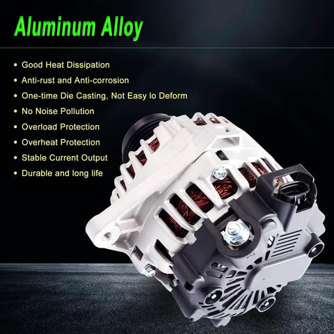 Beefed Up Alternator Replacement For Hyundai Elantra 2011 2017 1.8L And Forte 2014 2016 2.0L L4 aluminum alloy material