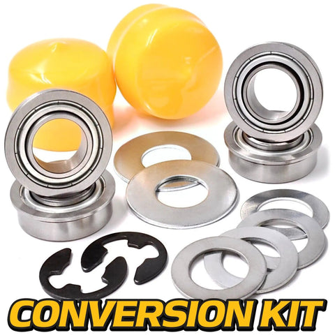 HD Switch Front Wheel Bushing To Bearings Conversion Kit for Lawn Tractors and Mowers components with seals and bearings