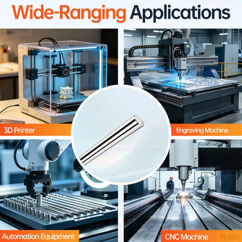 Cool 2 Pcs 6mm By 400mm Linear Motion Rods Shaft Guide Precision Rails for smooth gliding in automation equipment.