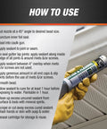 Instructions for using Gutter And Flashing Exterior Sealant Advanced Hybrid Polymer Waterproof Sealant Medium Gray 10.1 Oz.