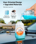 Pouring detergent into Heavy Duty Car Foam Cannon With Wide Neck Adjustable Snow Lance And Thick Foam For Pressure Washer One Liter Bottle