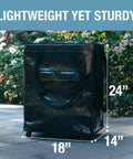 90L Collapsible Rolling Tote With Wheels For Groceries And Laundry, Heavy Duty Utility Cart, Foldable, Black, 24x18x14 inches