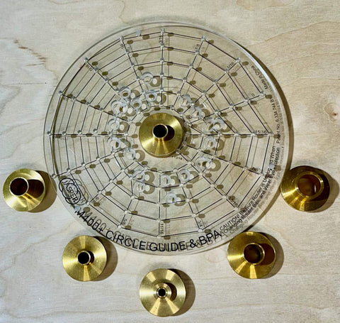 XL universal base plate converts your router for Porter Cable style bushings and doubles as a precision circle cutting guide.