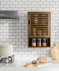Over Toilet Wall Mount Medicine Cabinet With Adjustable Shelf And Open Bottom Storage, Single Door, Walnut Finish.
